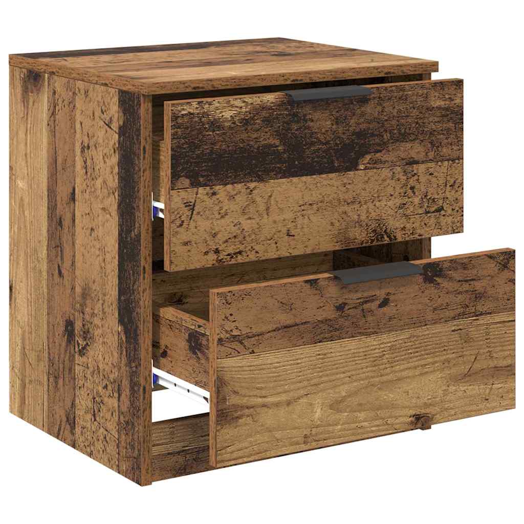 Bedside Cabinet 2 pcs Old wood 45 x 39 x 50 cm Engineered wood